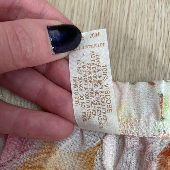 Fairycore Chiffon Set L-XL Watercolor Floral Duster & Pants Ethereal - Picture 11 of 16